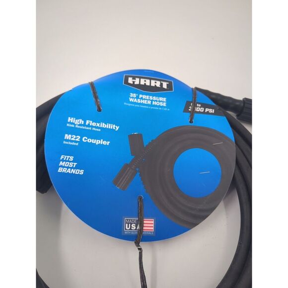 Hart 35' Pressure Washer Hose up to 3800 PSI Made in USA - Picture 2 of 4
